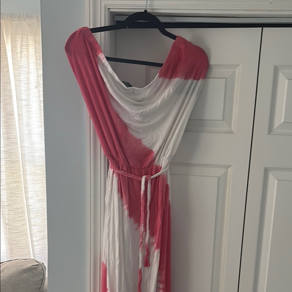 Cynthia Rowley Pink and White Maxi Dress